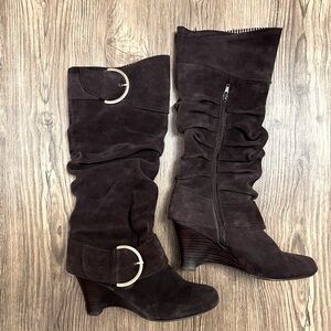Naughty Monkey D Ring Sueded Slouch Boots for women size 9